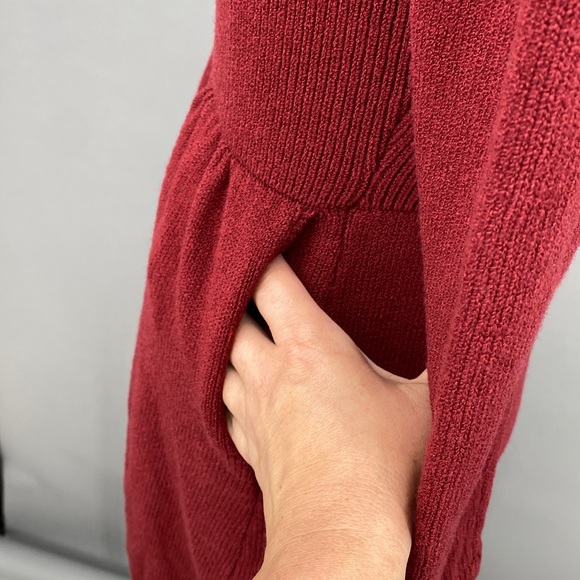 Vintage St. John I.magnin Dress Crimson Red Santana Knit Cowl Neck Women’s Sm Md - Picture 5 of 16